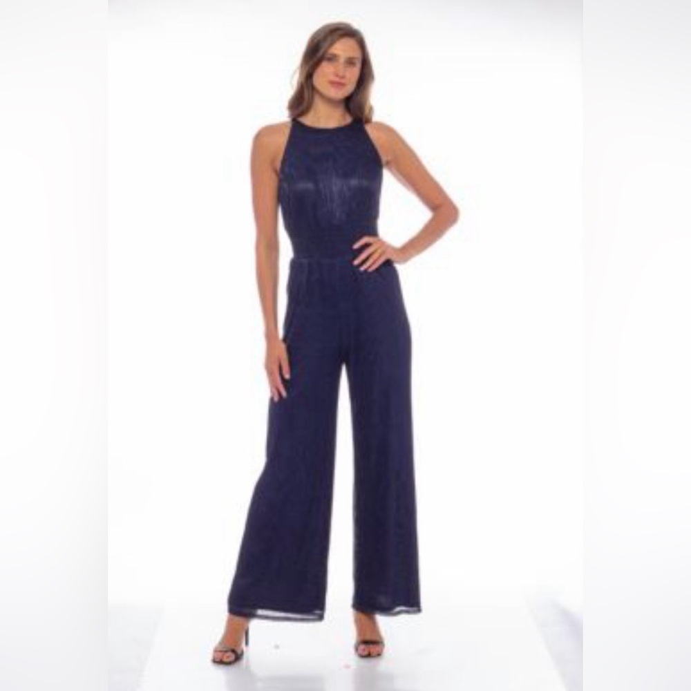 MARINA Smocked Waist Dolce Pleated Jumpsuit - $169 on Belk now!